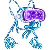 The cool neon pug