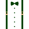 Braces with bow tie