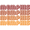 Memphis Gradient Text Repeat