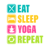 Eat Sleep Yoga Instructeur répété