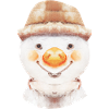 Cheerful snowman face