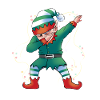 Dabbing Santa Santa Elf Christmas