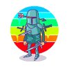 Cartoon Knight Sunset