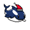 Orca Pixélisé Noël - Drôle
