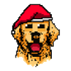 Golden Retriever pixelisé Noël - Drôle