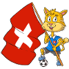 Schweizer Fan Katze