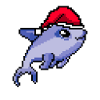 Noël pixélisé dauphin - Drôle