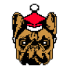 French Bulldog Pixelated Christmas -