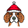 Beagle Pixelated Christmas - Funny