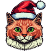 Schönes Weihnachtskatzendesign, ein ausgezeichnetes