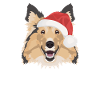 Shetland Sheepdog Joyeux Noël