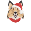 Shetland Sheepdog Joyeux Noël