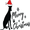 Joyeux lévrier de Noël