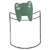 Frog in breast pocket