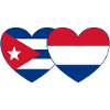 Cuba Holland Flag Heart