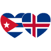 Cuba Iceland Flag Heart