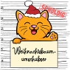 Weihnachtsbaum Umschubser Katze