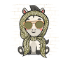 Zebra Sunglasses with scarf