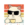 Katze Kaffee-Sonnenbrille