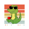 Krokodil Alligator Kaffee-Sonnenbrille