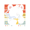 Großer Panda Pandabär Kaffee-Sonnenbrille
