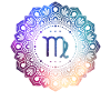 Symbole du zodiaque Vierge Mandala