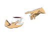 Coffee Creation Adams Michelangelo's Hand