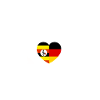Ouganda Allemagne drapeau deux pays