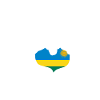 Rwanda Hand Heart Flag