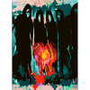 Blossom Fire Silhouette Circle