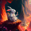 Rabbit at the volcano