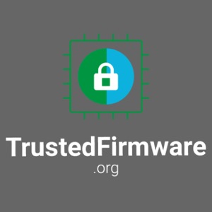 TrustedFirmware Logo vertical white