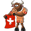 Schweizer Fan Stier