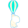 Astronaut Heißluftballon