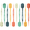 Retro Darts Darts Player