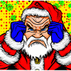 Weihnachtsmann mit schlechter Laune