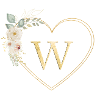 Customizable heart monogram W