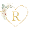 Customizable heart monogram R