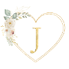 Customizable heart monogram J