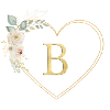 Customizable heart Monogram B