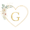 Customizable heart monogram G