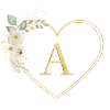 Customizable heart Monogram A
