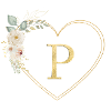 Customizable heart Monogram P