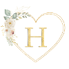 Customizable heart monogram H