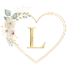 Customizable heart monogram L