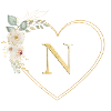 Monogramme cardiaque personnalisable N