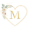 Customizable heart Monogram M