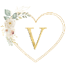 Customizable heart monogram V