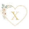 Customizable heart Monogram X