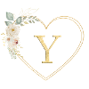 Customizable heart Monogram Y